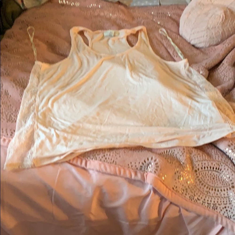 A lacy tank top
